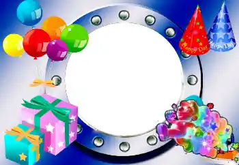 Фотоефект от категория Детски празници № 38327. Надпис на рамката: Happy Day