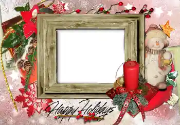 Фотоефект от категория Детски празници № 89470. Надпис на рамката: Happy Holidays