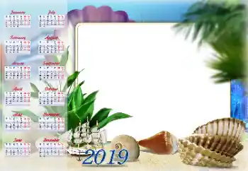 Фотоефект от категория Календари № 143710. Надпис на рамката: 2019