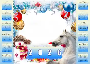 Фотоефект от категория Календари № 206214. Надпис на рамката: 2026