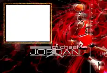 Фотоефект от категория Различни № 206145. Надпис на рамката: Michael Jordan