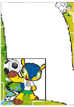 Фотоефект от категория Мъжки фоторамки № 26482. Надпис на рамката: Brasil 2014