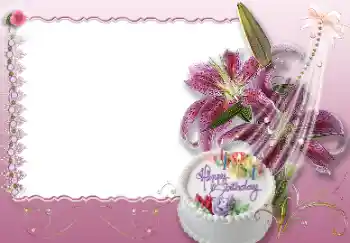 Фотоефект от категория Картички за рожден ден № 64012. Надпис на рамката: Happy Birthday