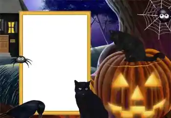 Фотоефект от категория Различни празници № 128555. Надпис на рамката: Happy Halloween
