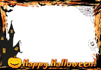 Фотоефект от категория Различни празници № 154389. Надпис на рамката: Happy Halloween