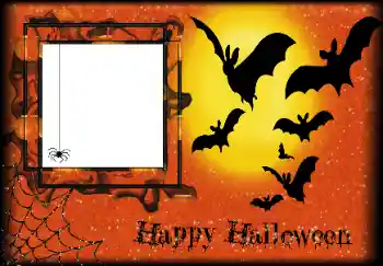 Фотоефект от категория Различни празници № 162004. Надпис на рамката: Happy Halloween