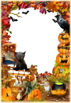 Фотоефект от категория Различни празници № 175383. Надпис на рамката: Happy Halloween